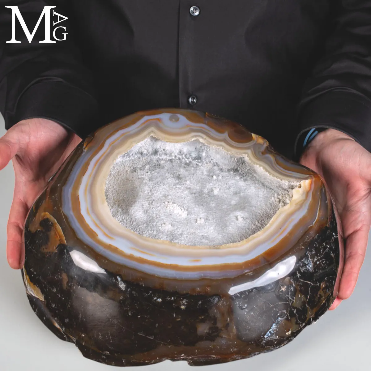 Geode di Agata sezionato e lucidato – Jewelry Box naturale