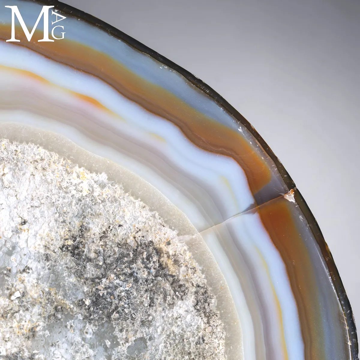 Geode di Agata sezionato e lucidato – Jewelry Box naturale