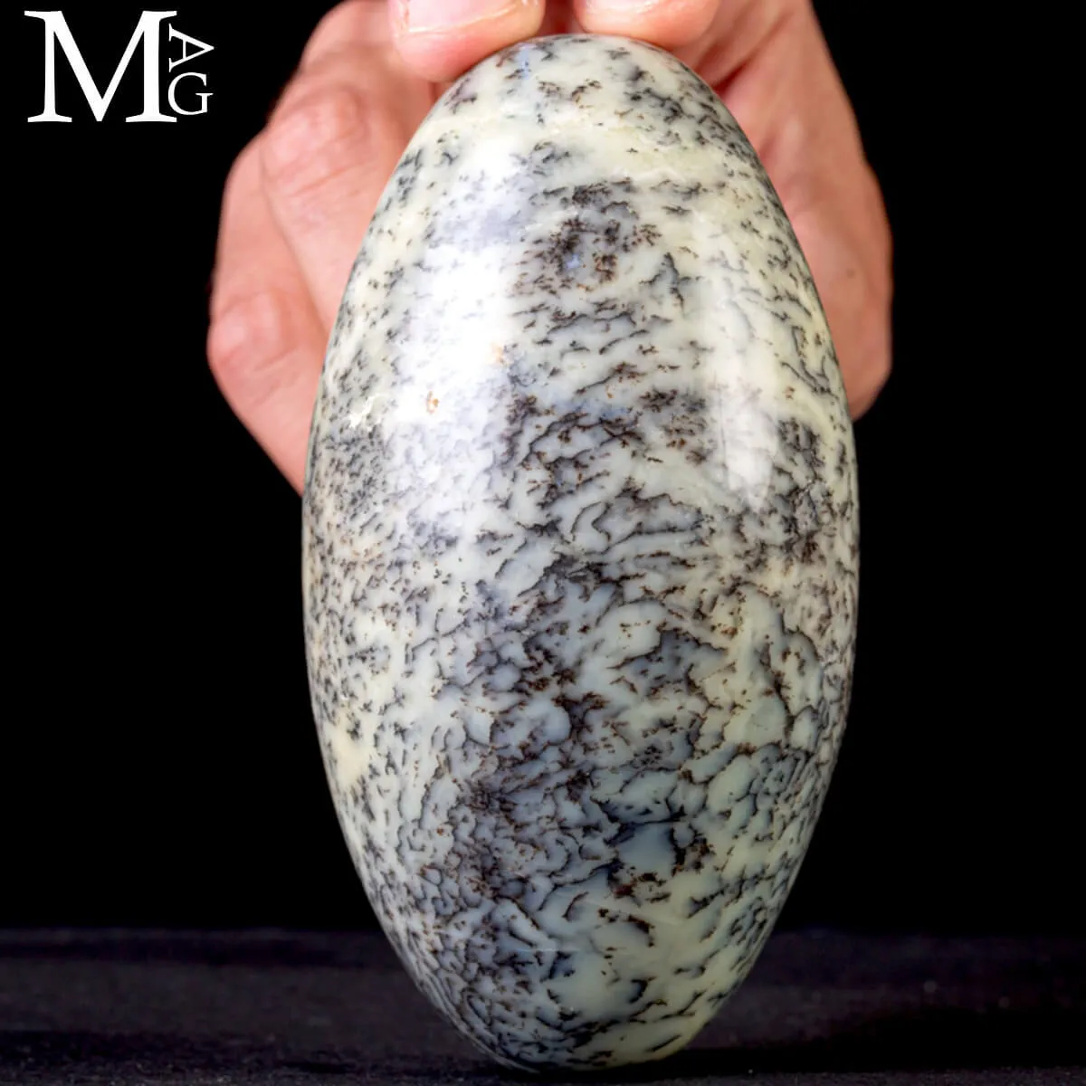 Shiva Lingam in Opale Dendritico.