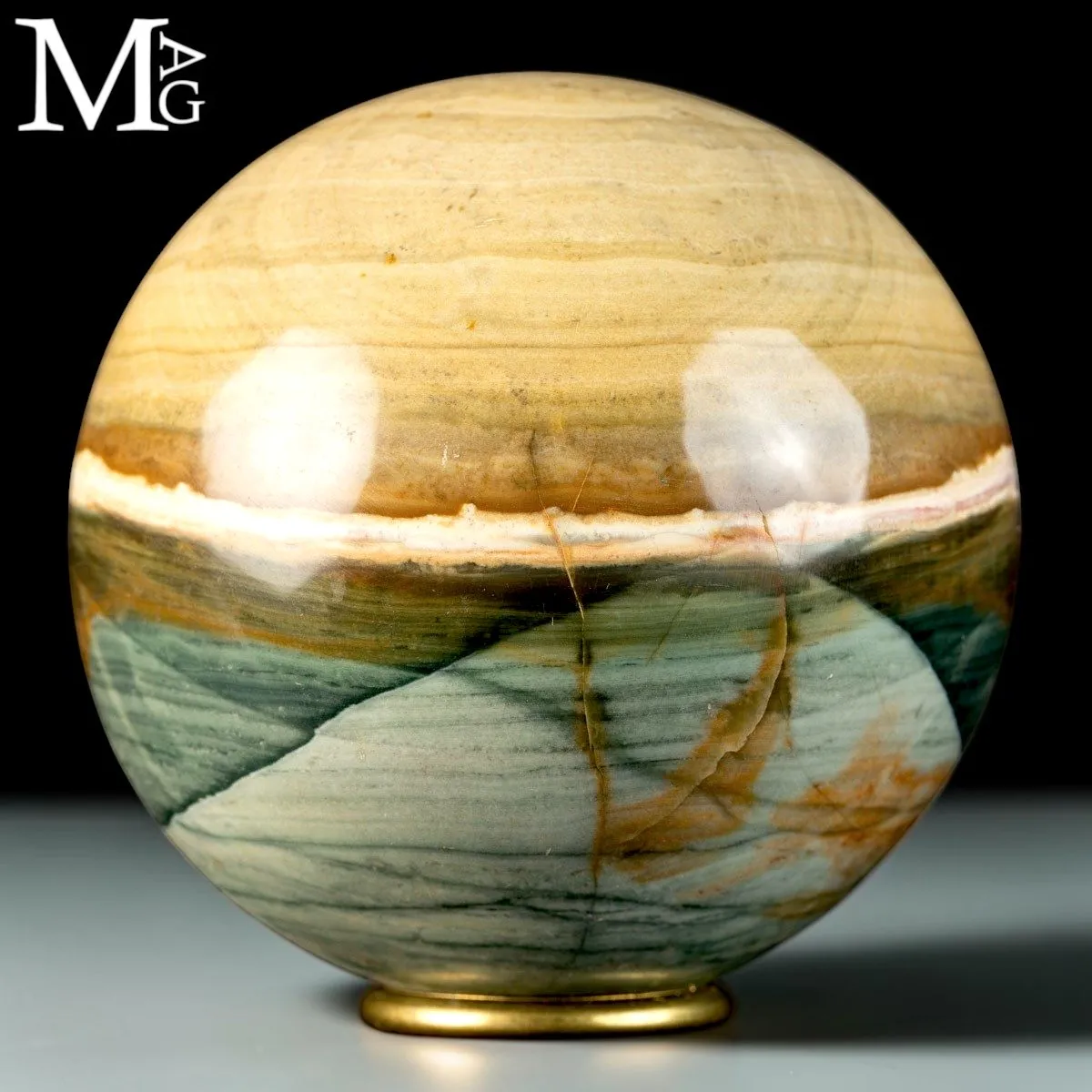 Sfera in Agata Policromo con occhio
