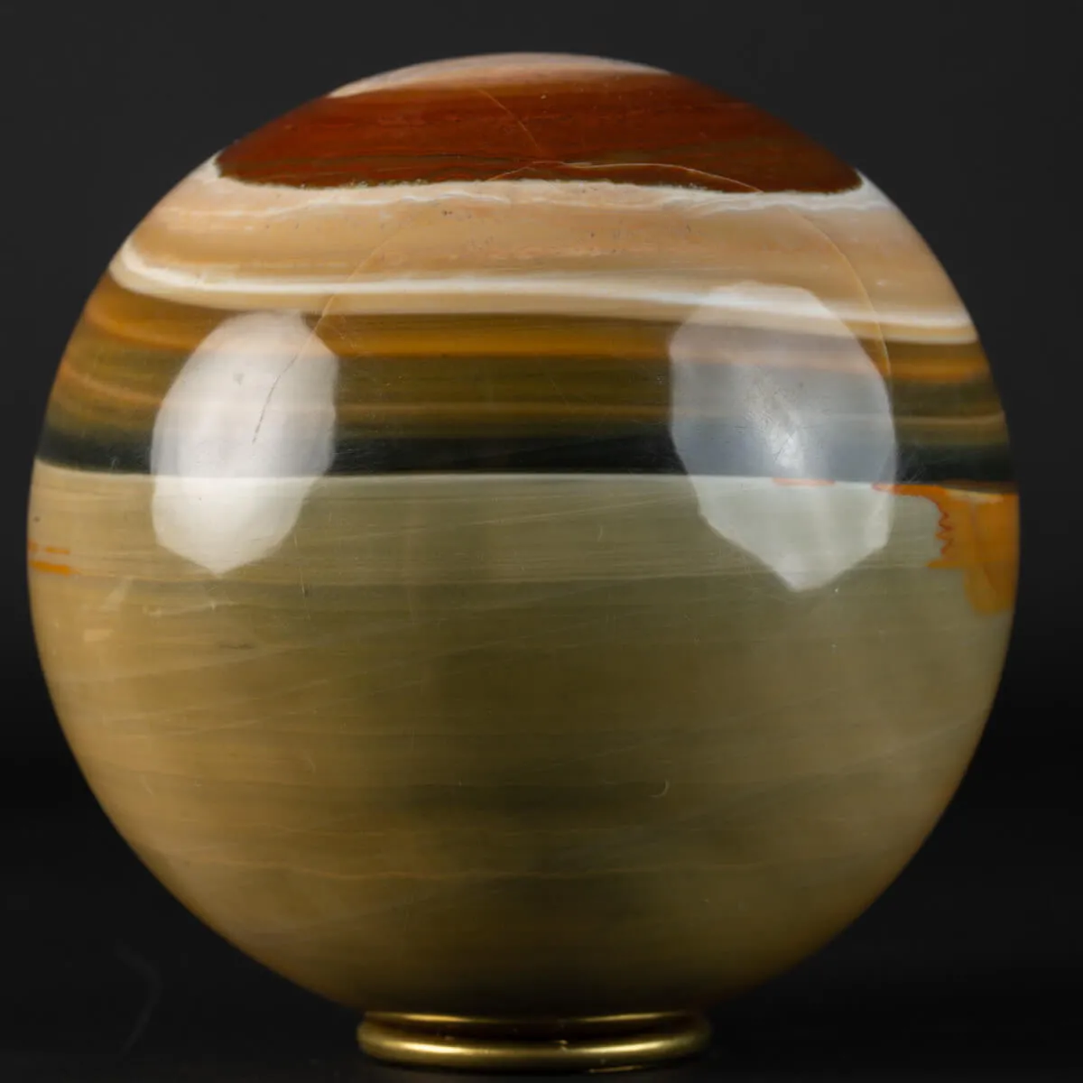 Sfera in Agata Policromo con occhio