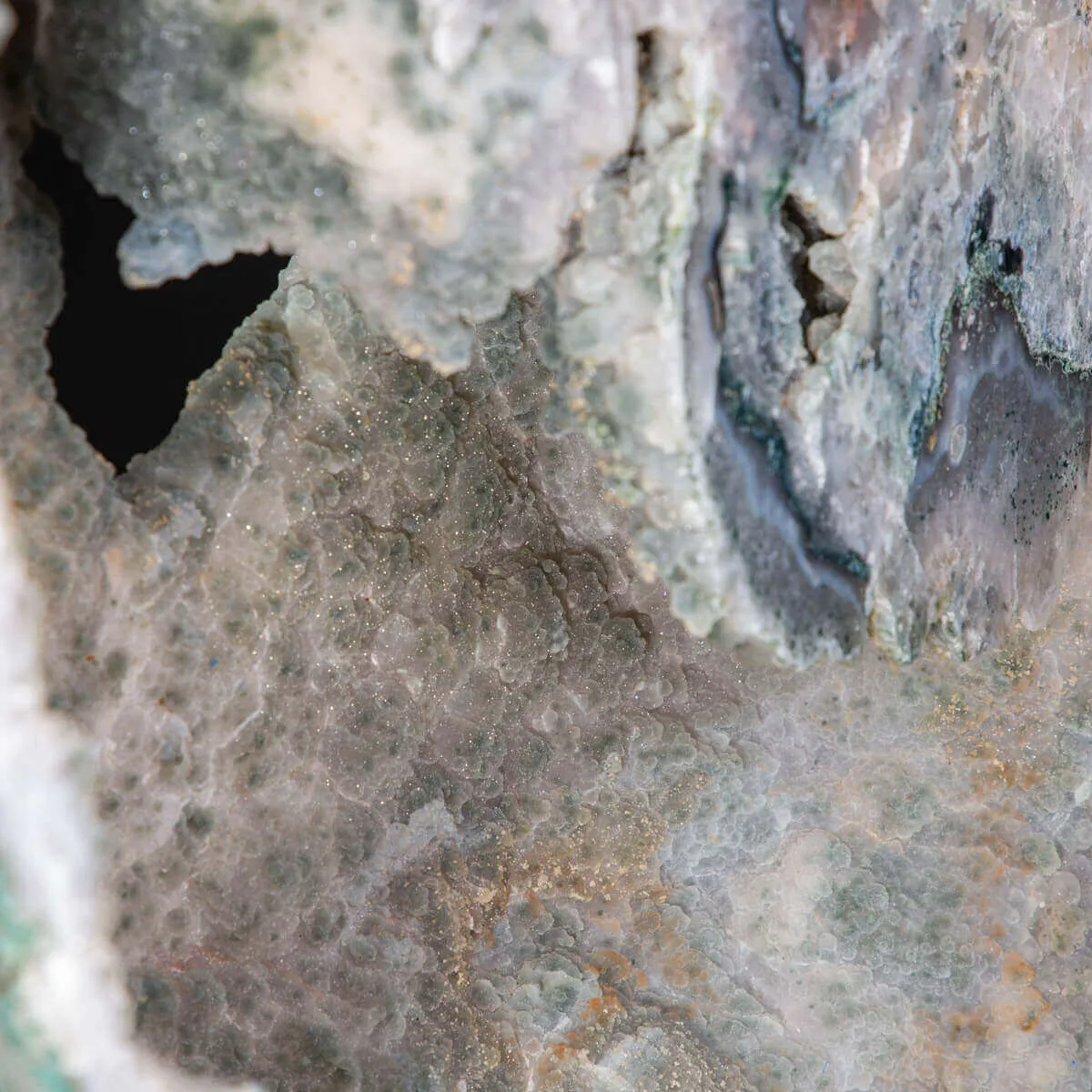 Spettacolare  Geode di Calcedonio verde