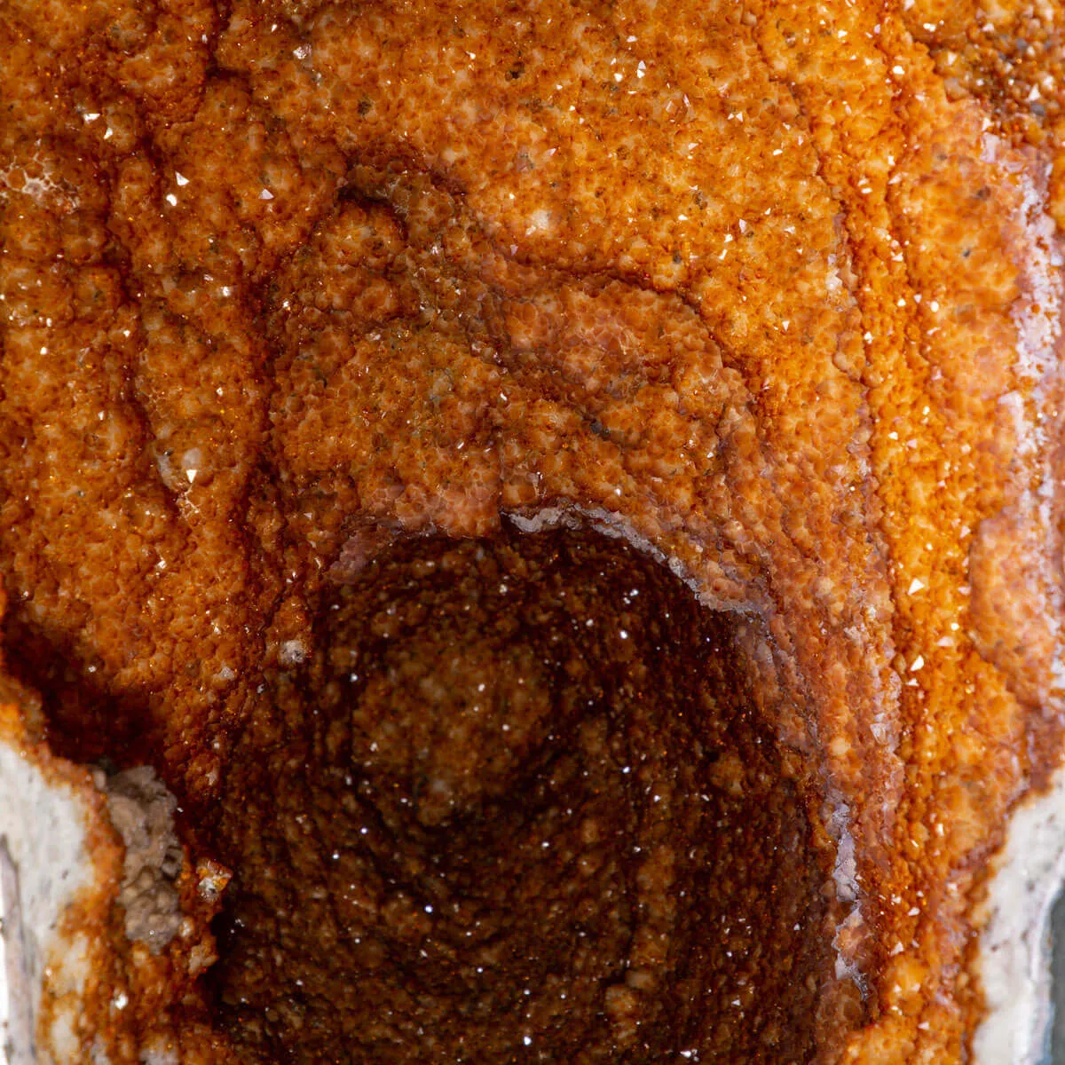 Un Magnifico Geode di Quarzo Citrino dal Brasile - Un Capolavoro Unico