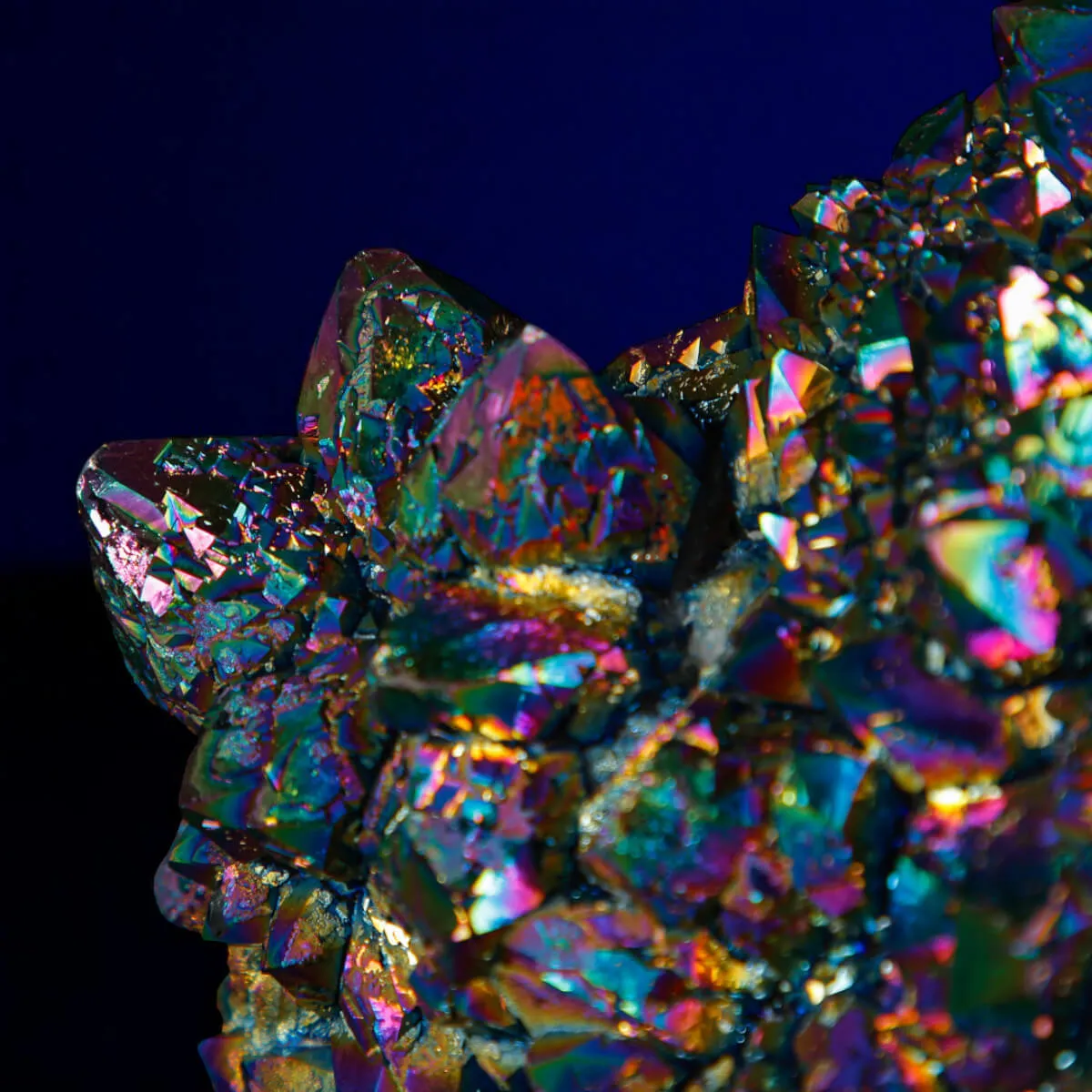 Grande Drusa di Cristalli con Trattamento Electroplating.