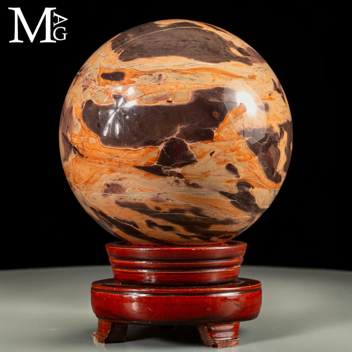 Sfera in Diaspro Rosso Naturale