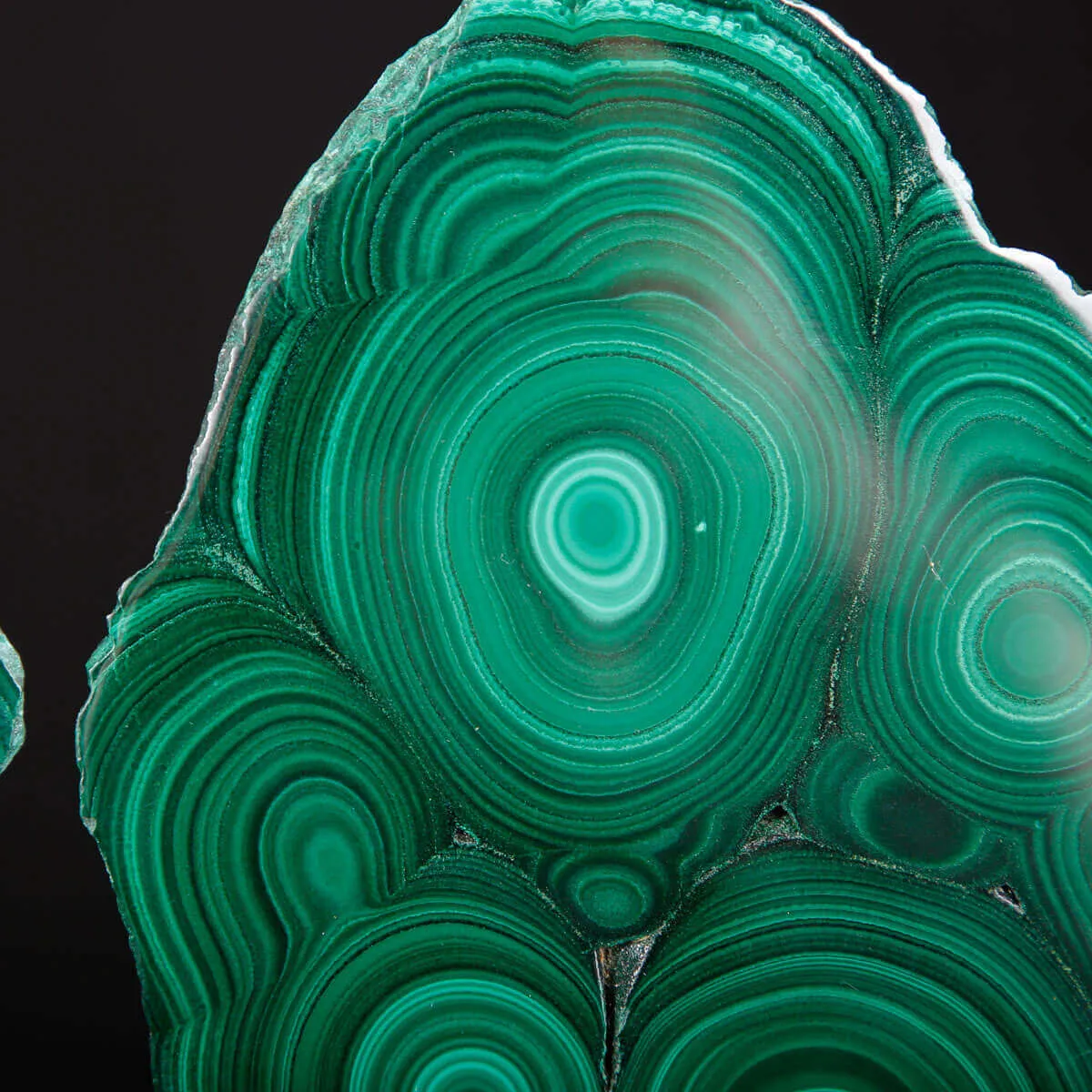 Coppia di lastre in Malachite di prima scelta.