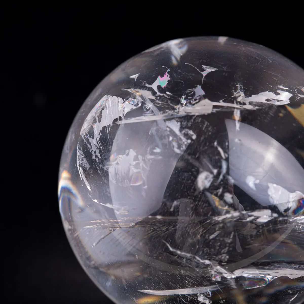 Eccezionale sfera lucida di quarzo Lemuriano proveniente dal Brasile