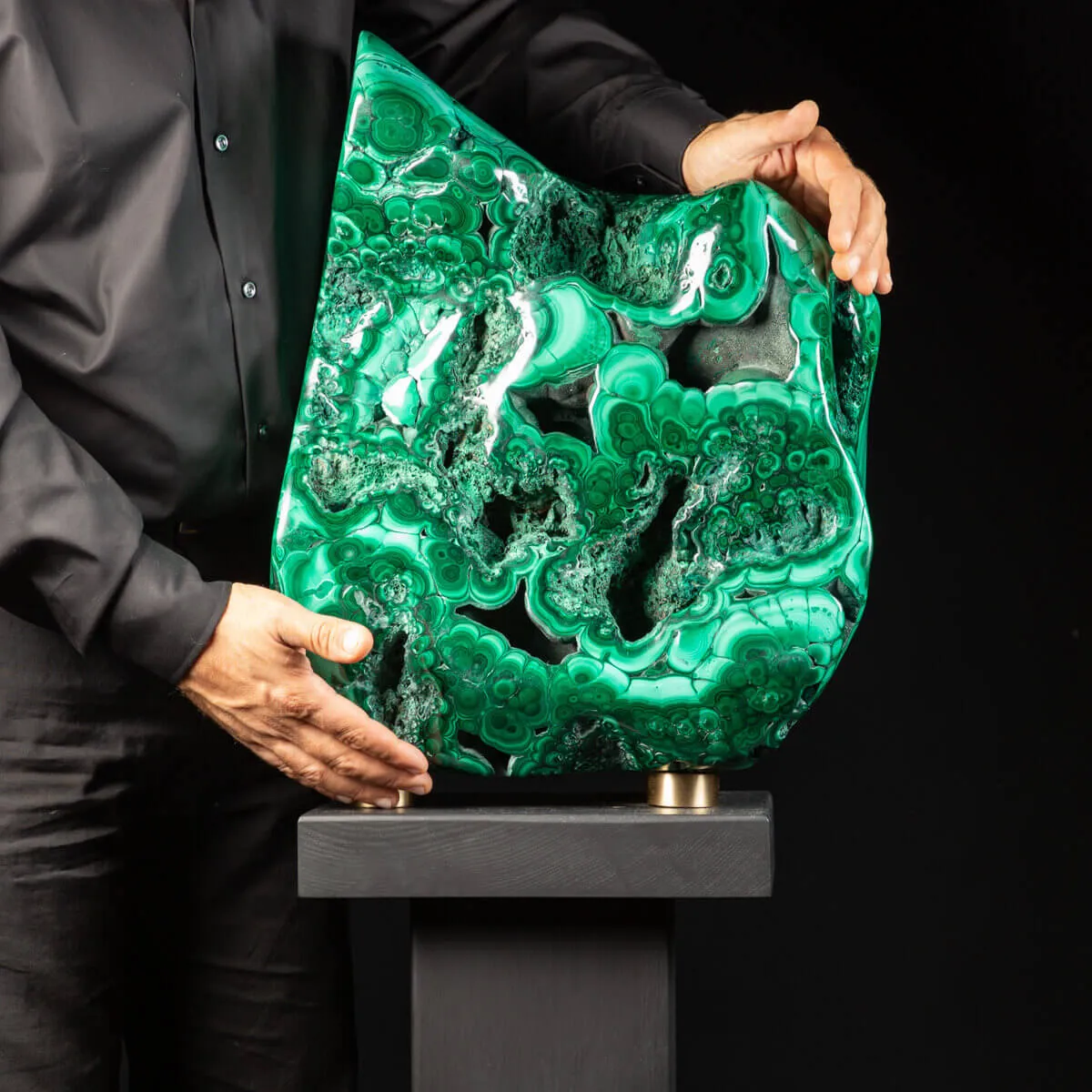 Grande Malachite su Piedistallo