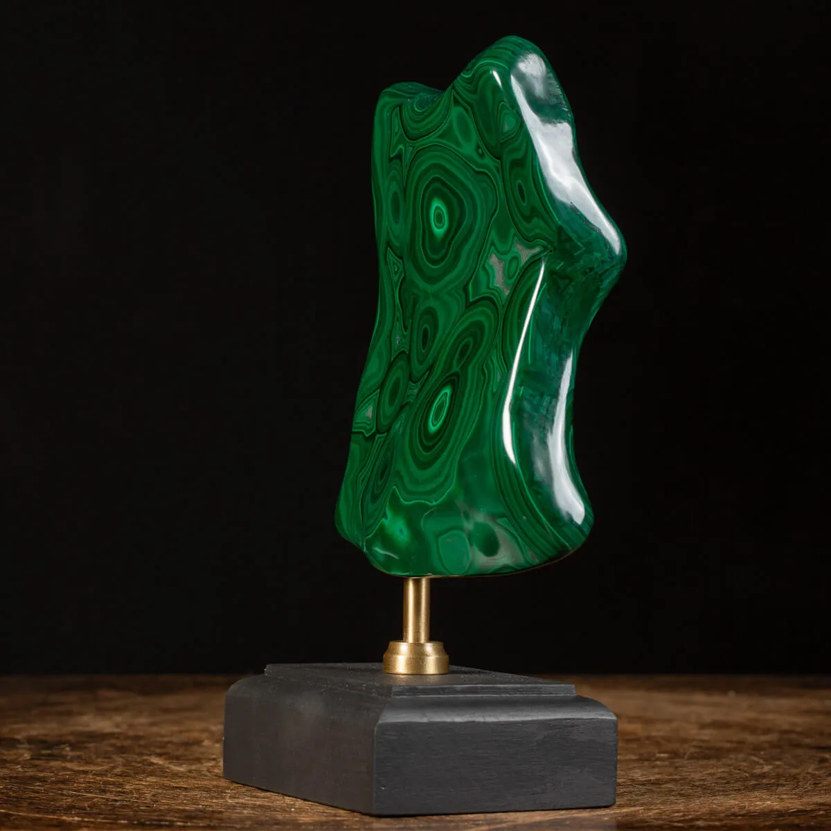 Malachite Prima Scelta Montata su Base