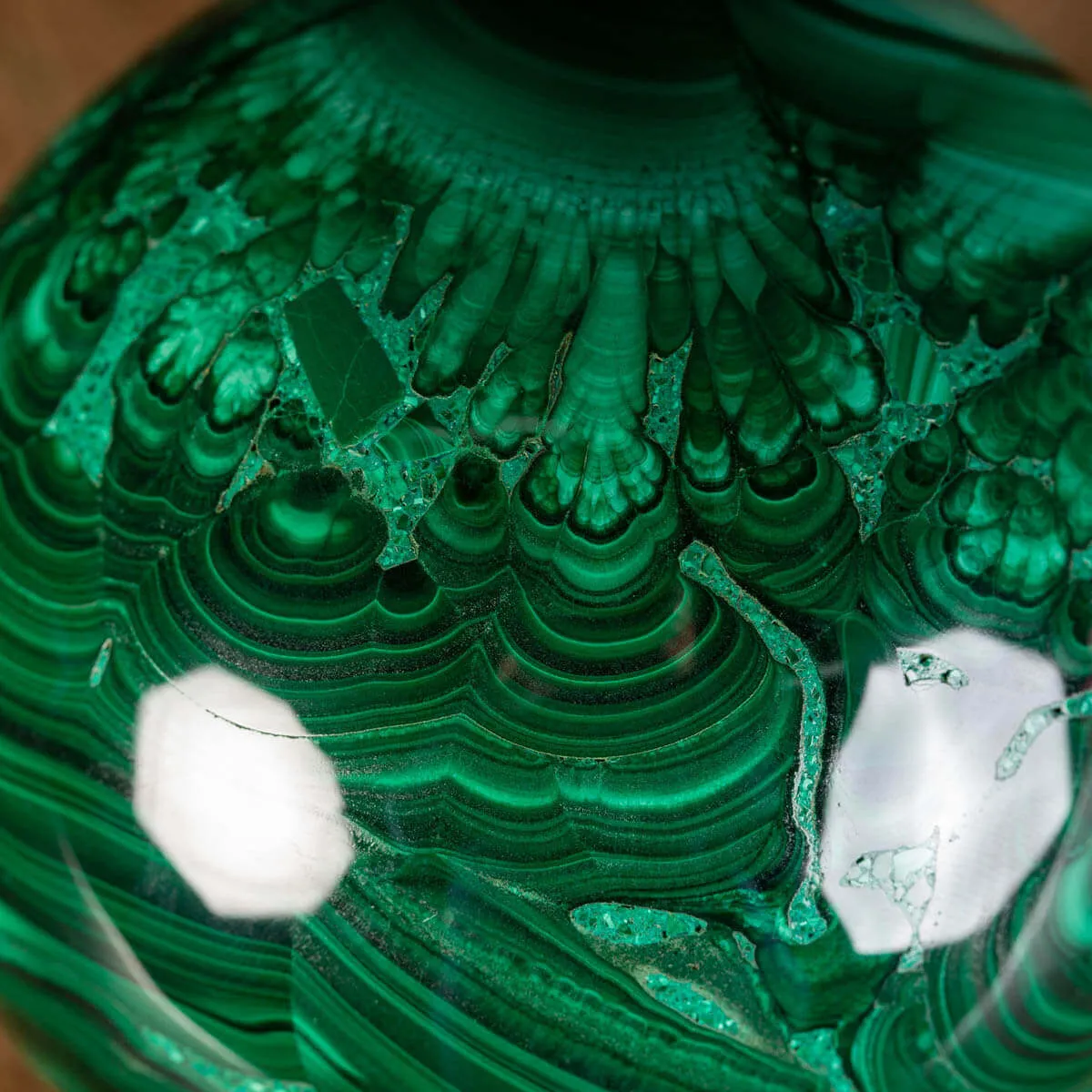 Bella Sfera di Malachite.