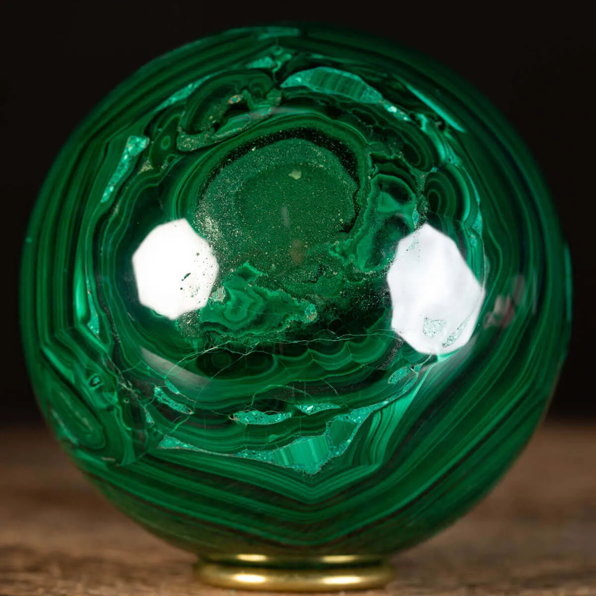 Bella Sfera di Malachite.