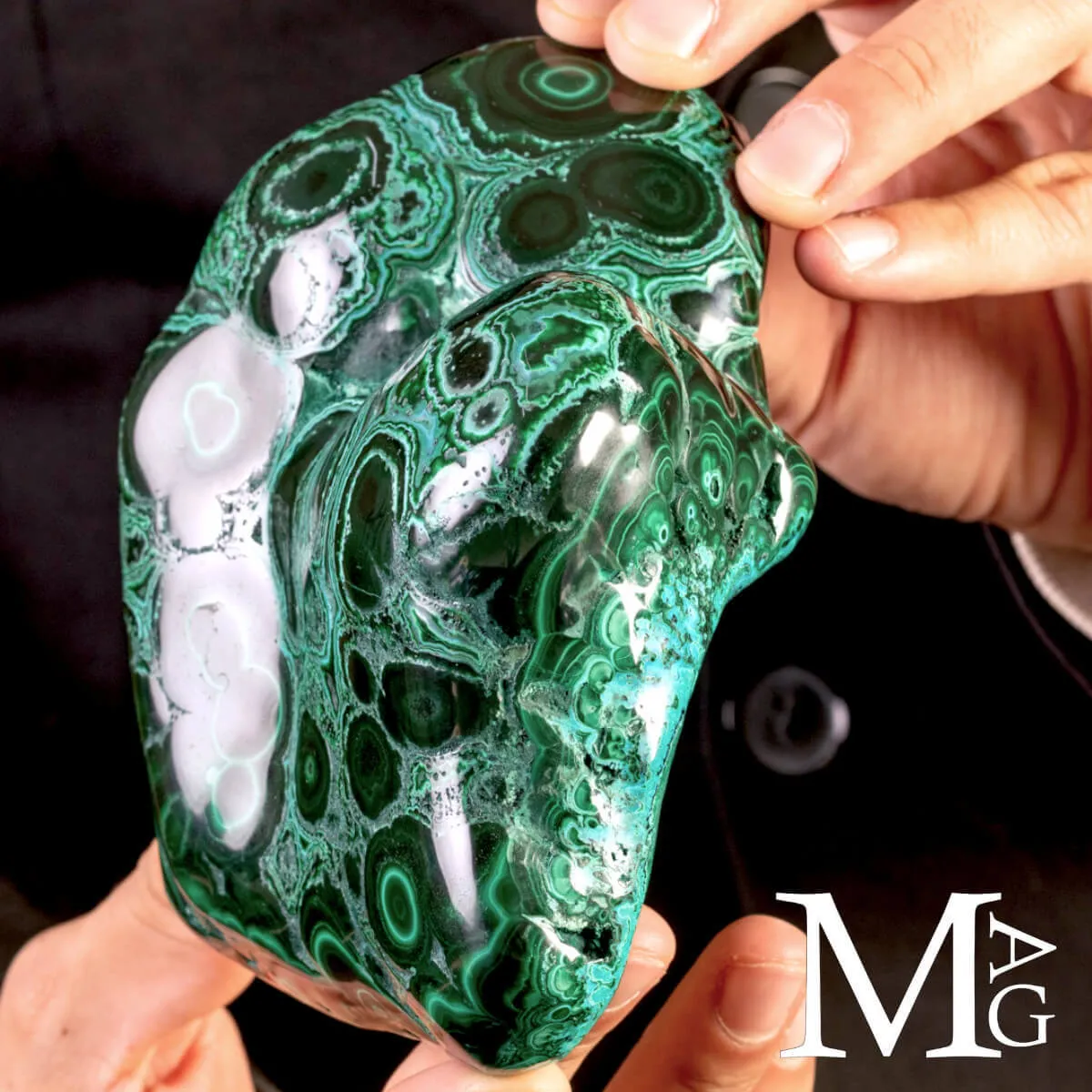 Malachite botroidale – Scultura naturale in forma libera