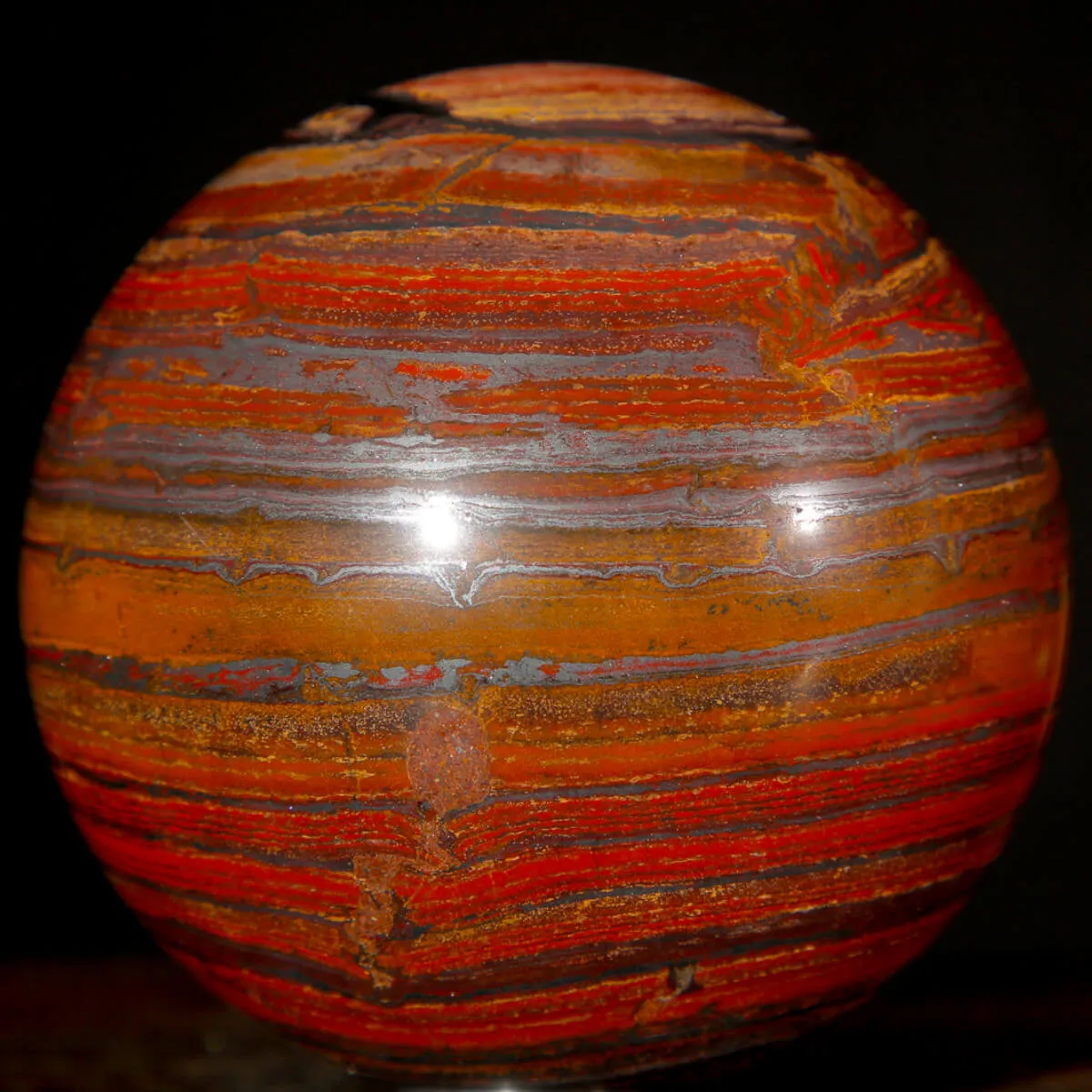 Sfera in Tiger Iron Australiano.