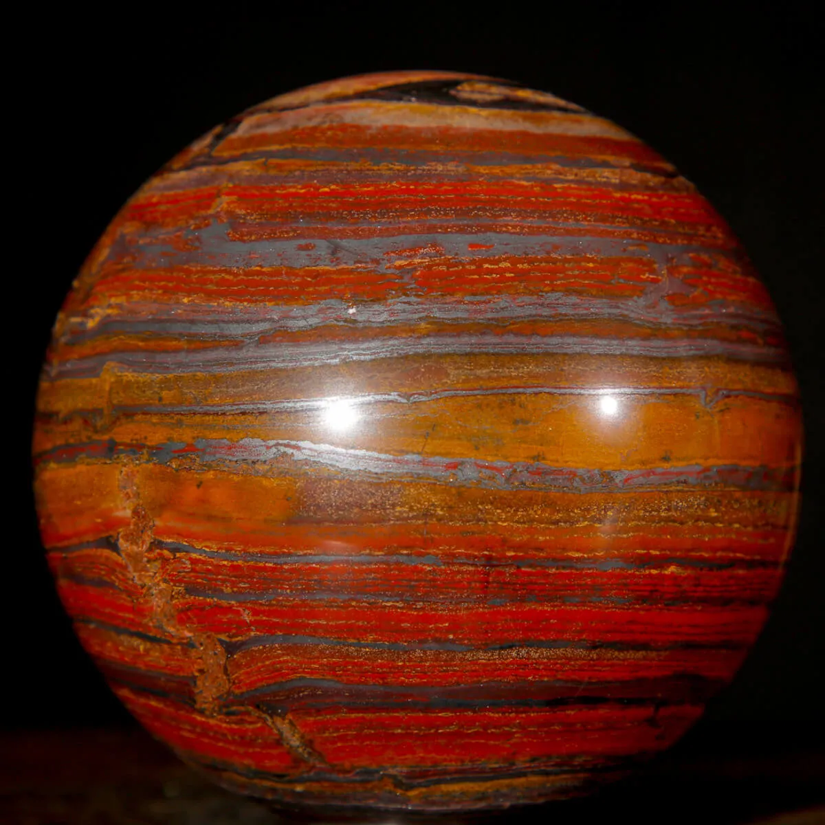 Sfera in Tiger Iron Australiano.