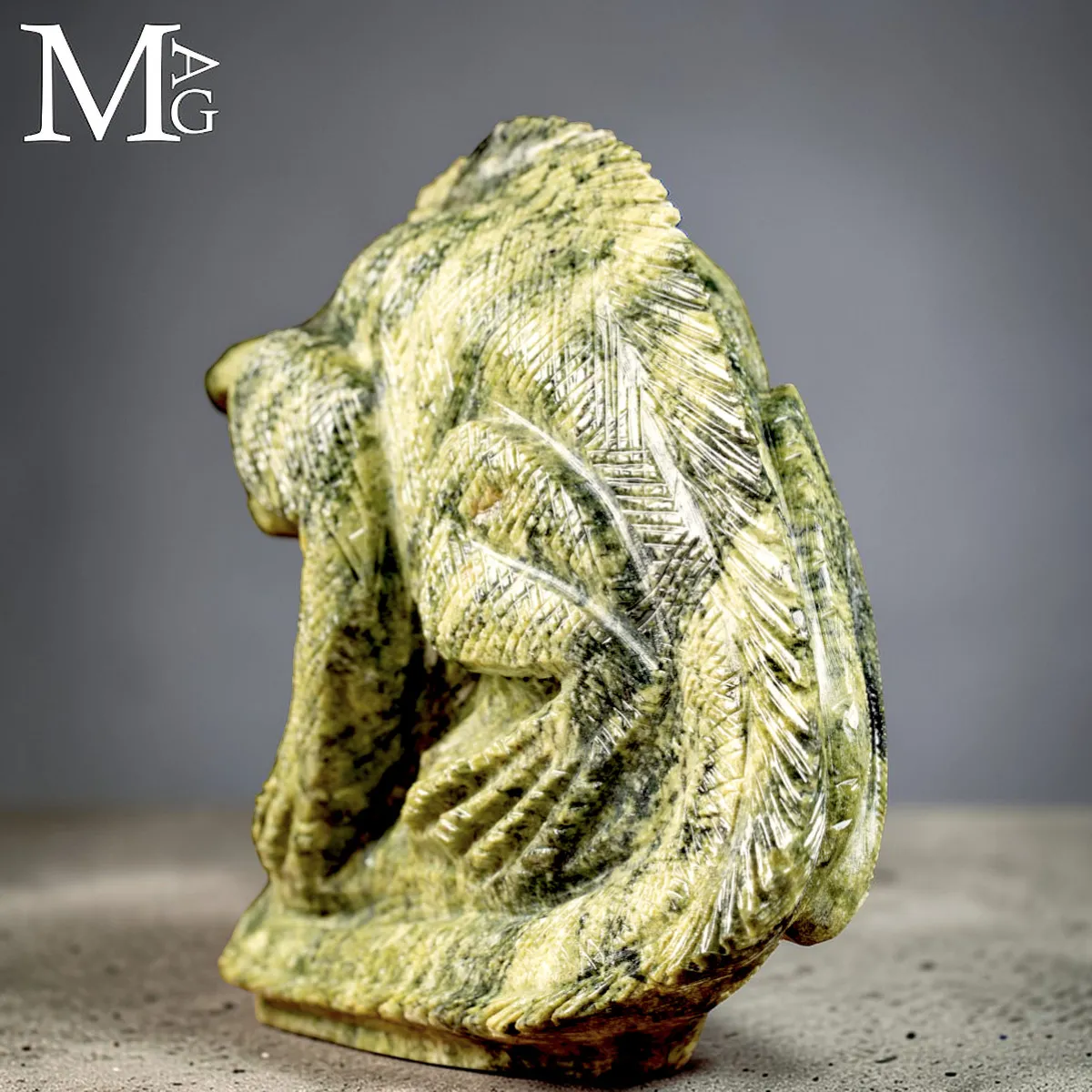 Scultura in Serpentino - Iguana