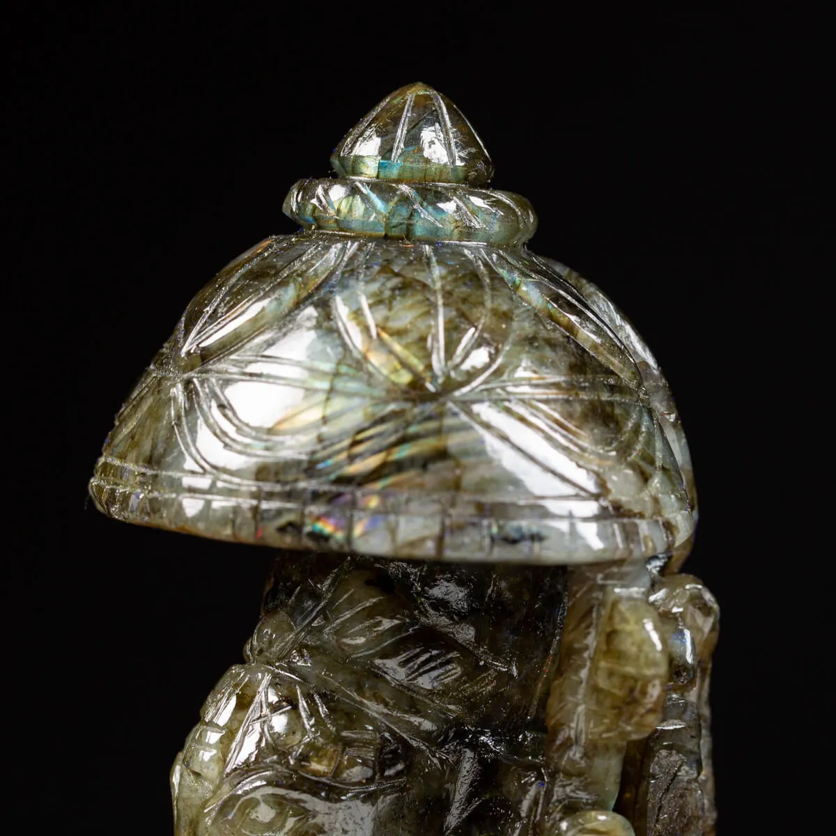 Statua Ganesh Labradorite (1240g)