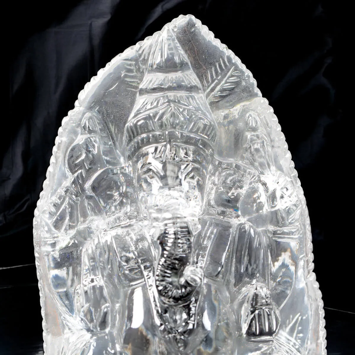 Scultura Lord Ganesh in Quarzo Himalayano.