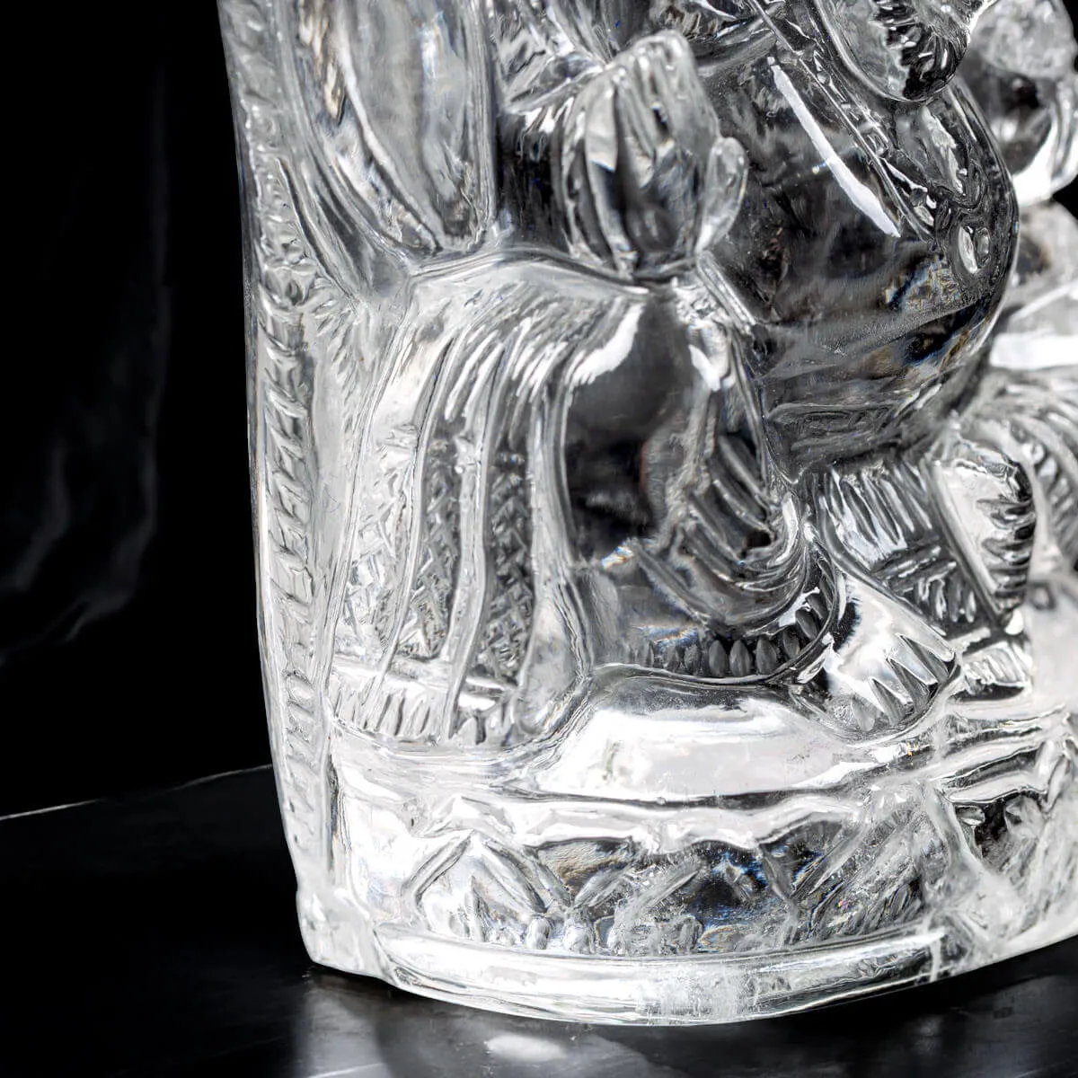 Scultura Lord Ganesh in Quarzo Himalayano.