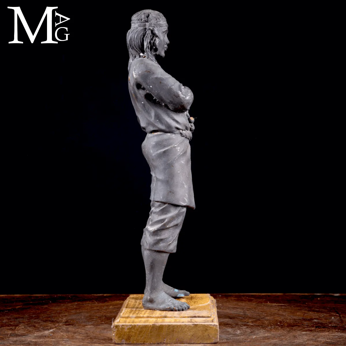 Statua in Bronzo Samurai – Okimono Giapponese.
