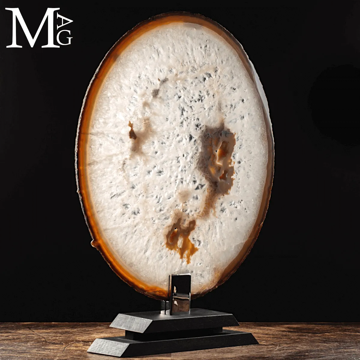 Fetta di Agata Naturale – Sezione da Geode.