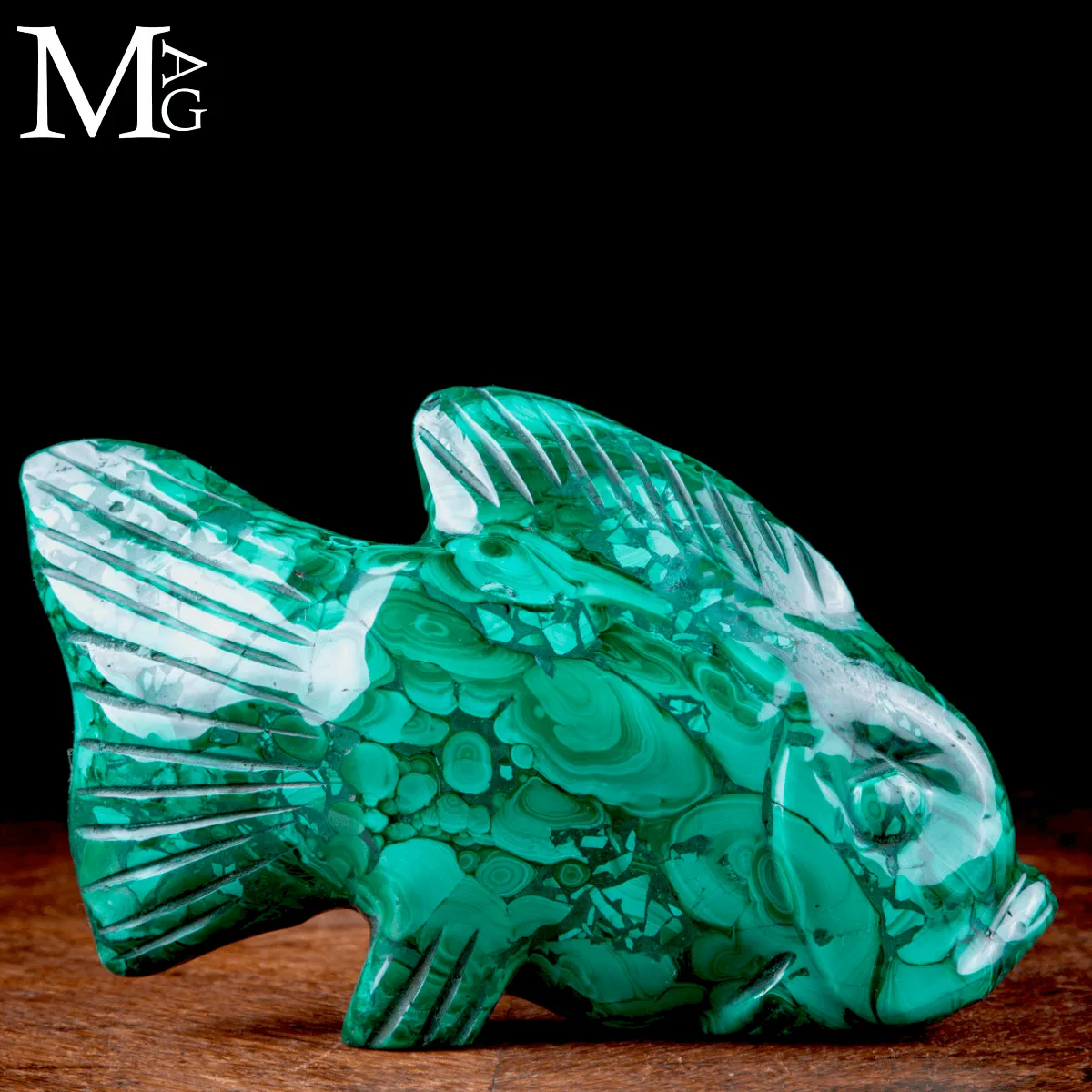 Scultura in Malachite – Pesce Tropicale.